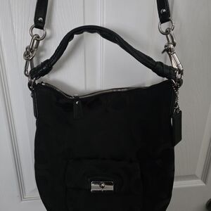 Coach Kristin Op Art Sateen Hobo Bag.